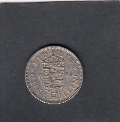 Beschrijving: 1 Shilling  ELIZABETH II